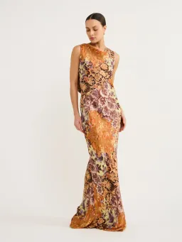Hansen & Gretel Emmery Maxi Dress Brocade Size 6 for rent on The Volte - image 1