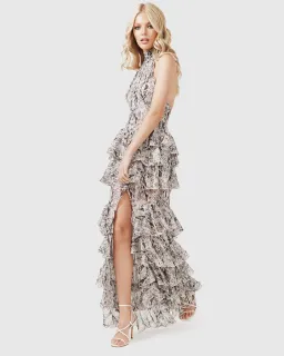 Derma Oscar Maxi Dress Snakeskin Print Size 6 for rent on The Volte - image 1