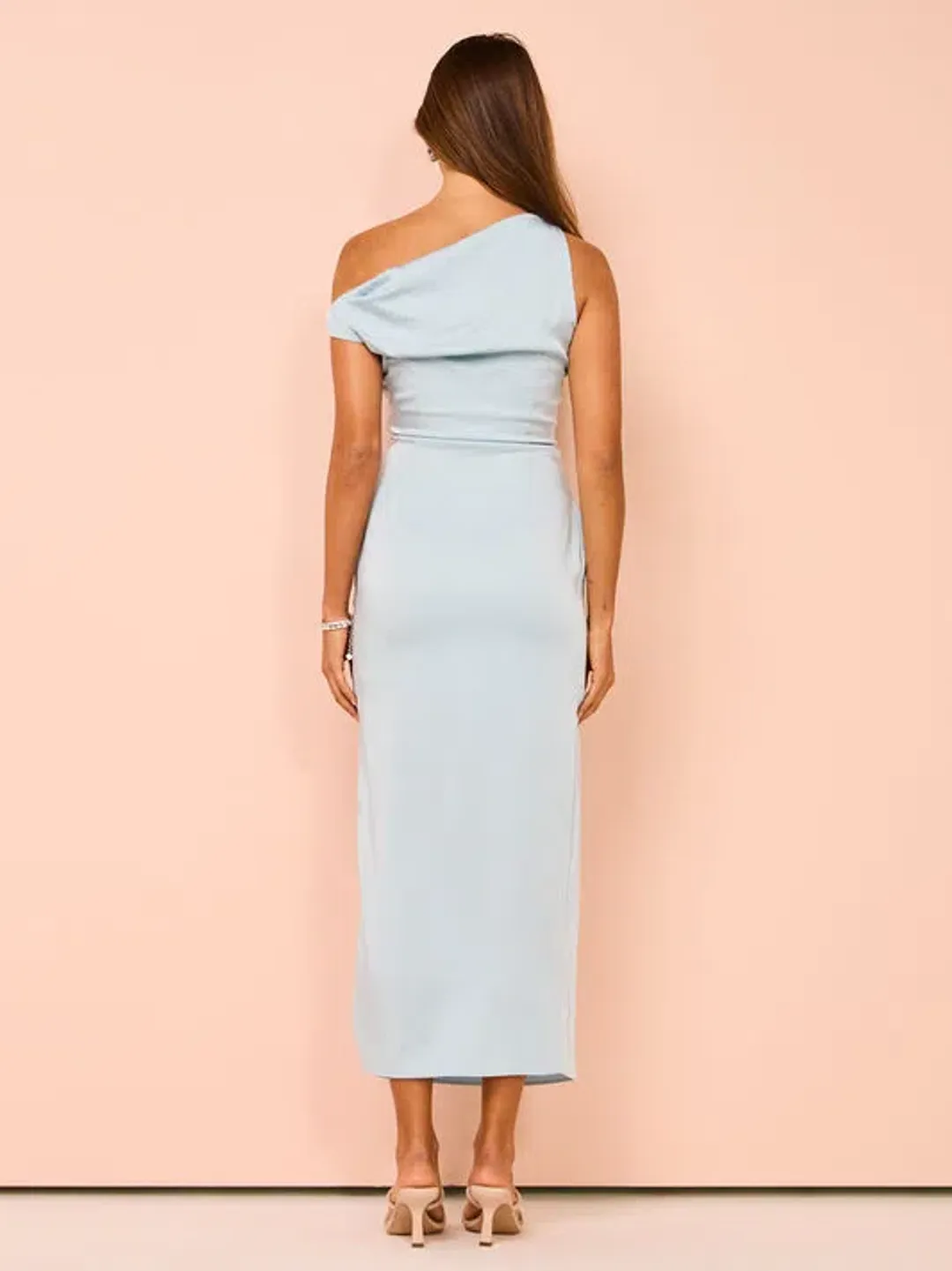 Bec & Bridge Rochelle Asym Midi Dress Dolphin Blue Size 12 for rent on The Volte - main image