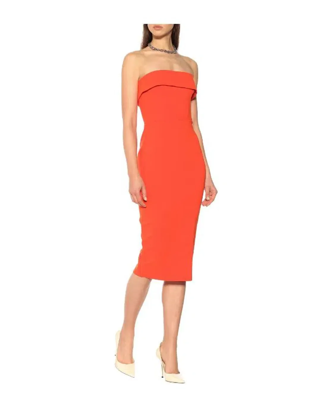 Alex Perry Audra Dress in Orange Size 8 for rent on The Volte - main image