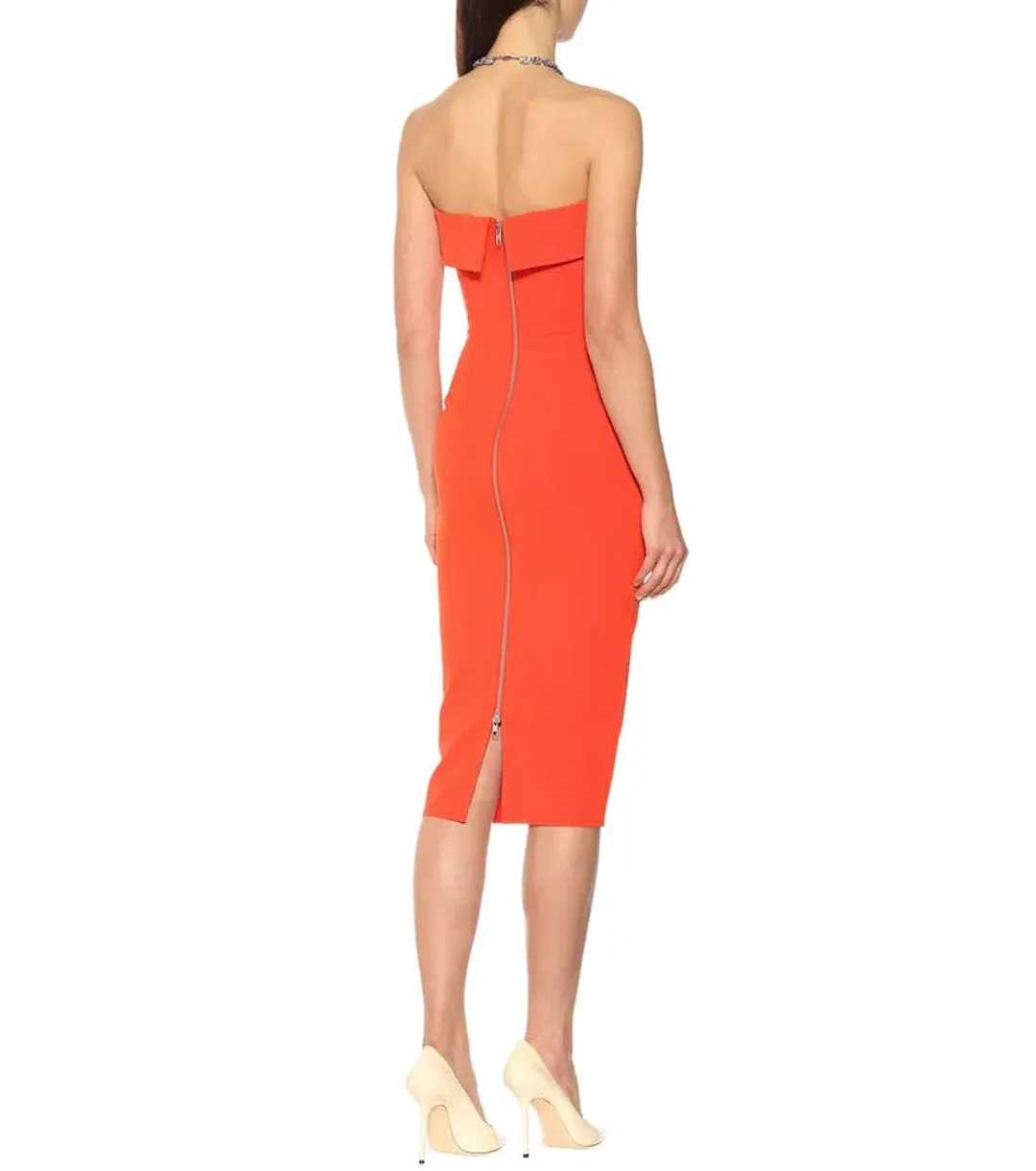 Alex Perry Audra Dress in Orange Size 8 for rent on The Volte - main image