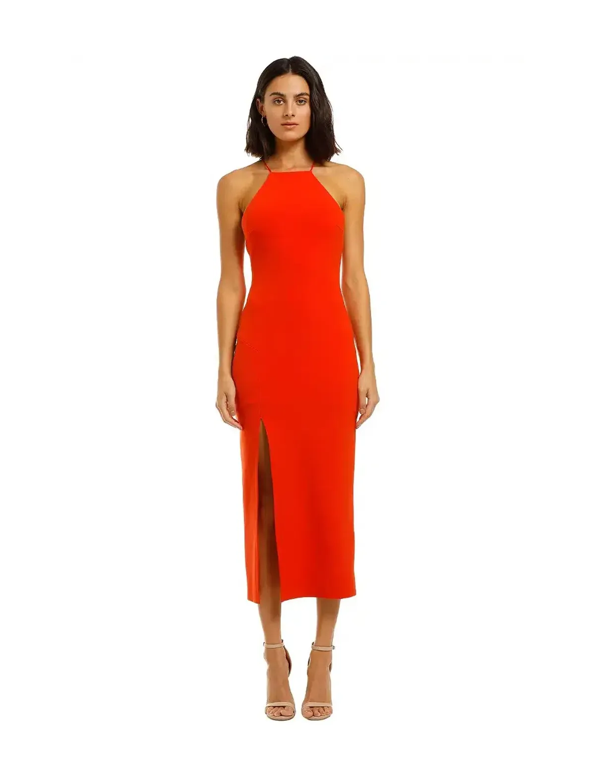 Bec & Bridge Candy Midi Dress Chilli Size AU 6 for rent on The Volte - main image