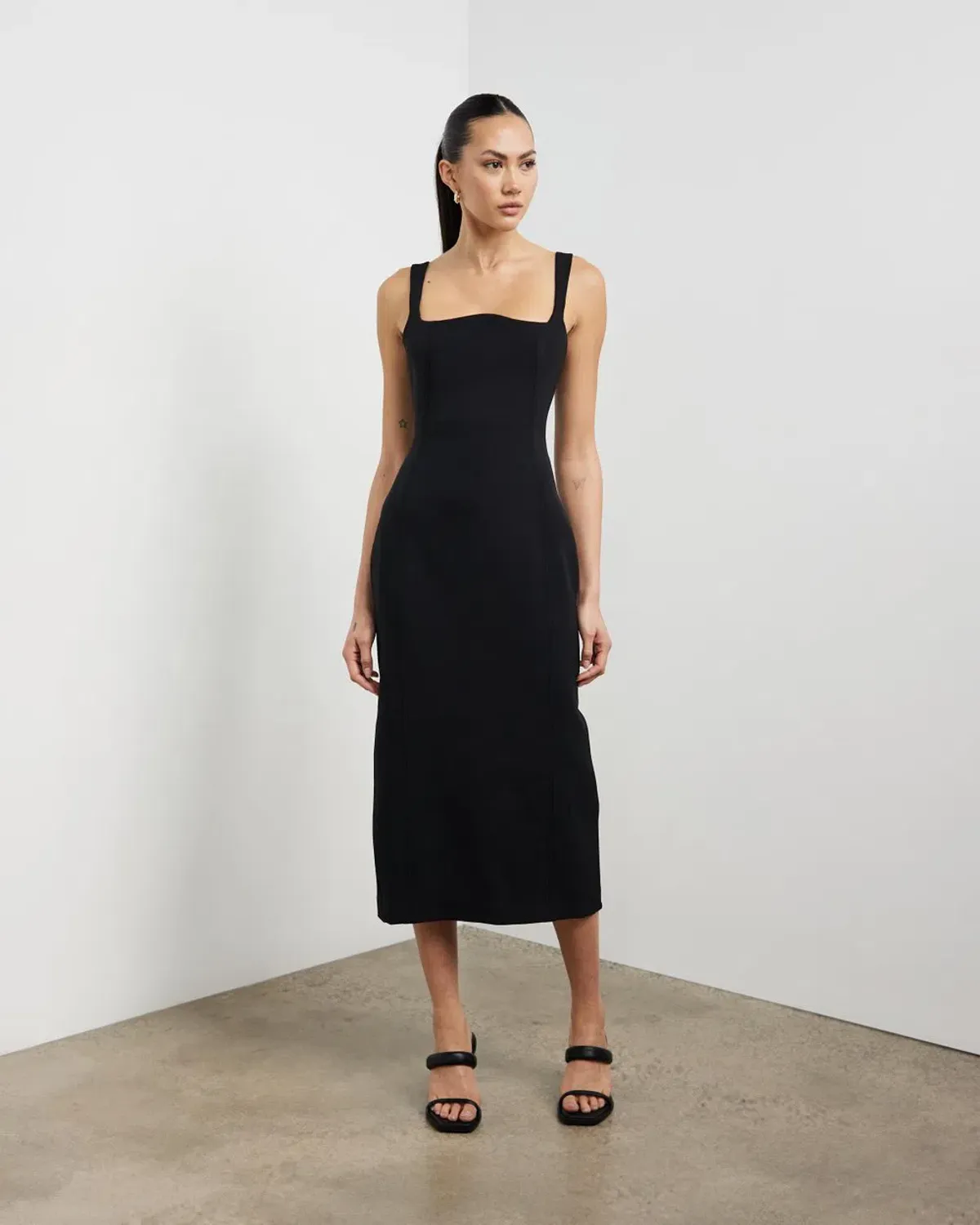 Camilla and Marc Ilona Midi Dress in Black Size 8 AU for rent on The Volte - main image