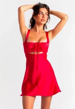 Arcina Ori Valentina Dress in Red Size 8  for rent on The Volte - image 2