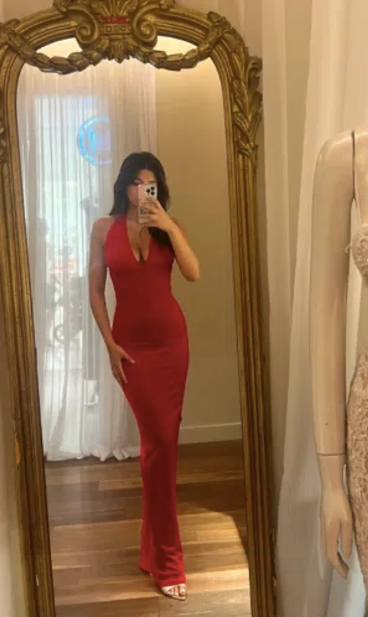 Amy Taylor Valencia Gown Red Size 6/8 for rent on The Volte - main image