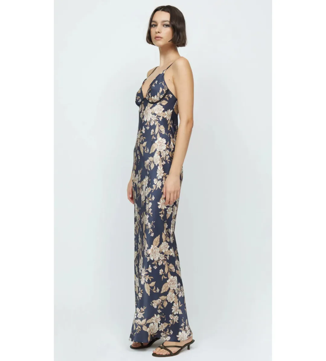 Bec & Bridge Opaline Floral Silk Strap Maxi Dress in Opaline Floral Size 10 for rent on The Volte - main image