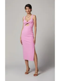 Bec & Bridge Joelle Midi Dress Pink Size AU 6 for rent on The Volte - image 1