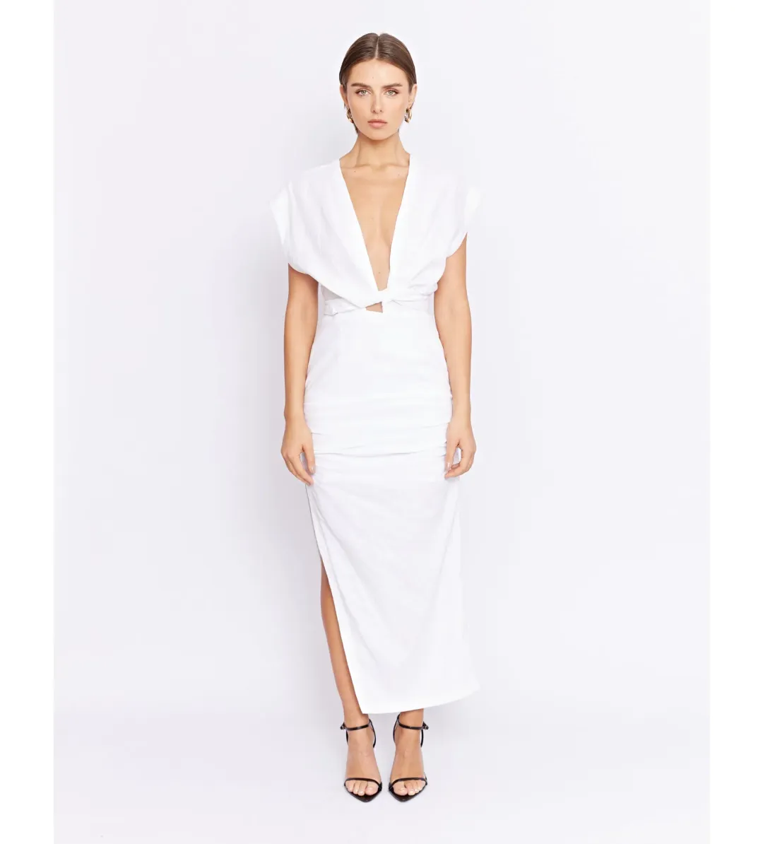 Pfeiffer Clifton Linen Maxi Dress Powder Size 8 for rent on The Volte - main image