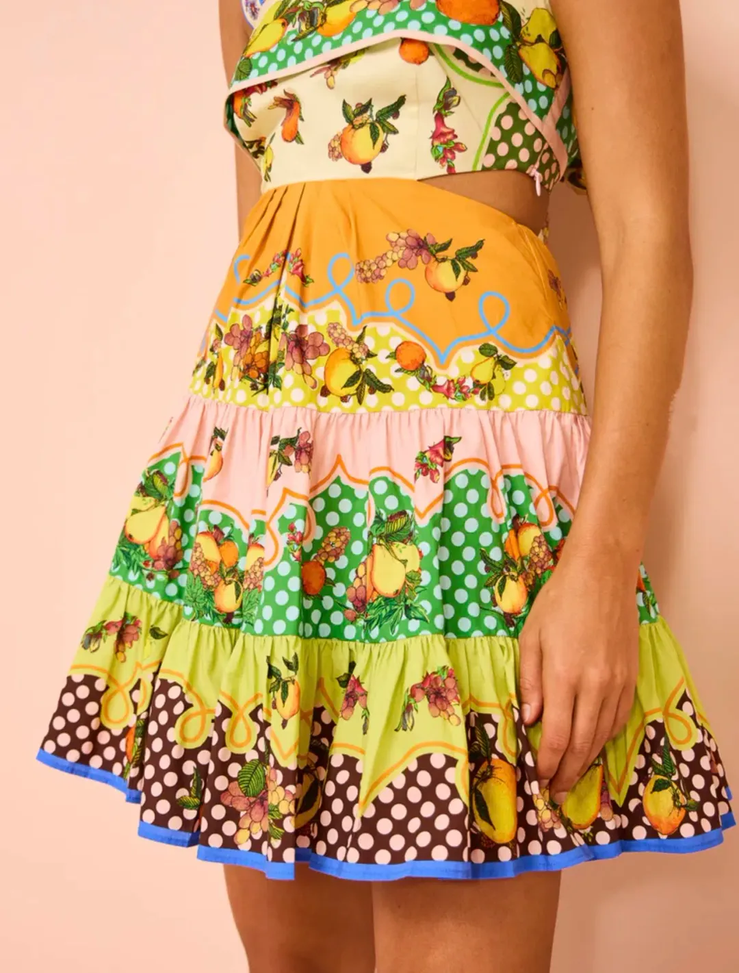 Alemais   Lemonis Cut Out Mini Dress Multi Size 12 for rent on The Volte - main image