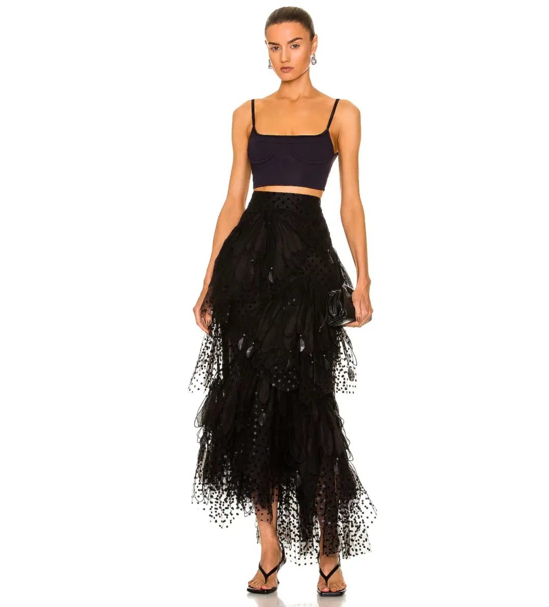 Zimmermann Black Rhythmic Skirt Black Size 0/Au 8 for rent on The Volte - main image