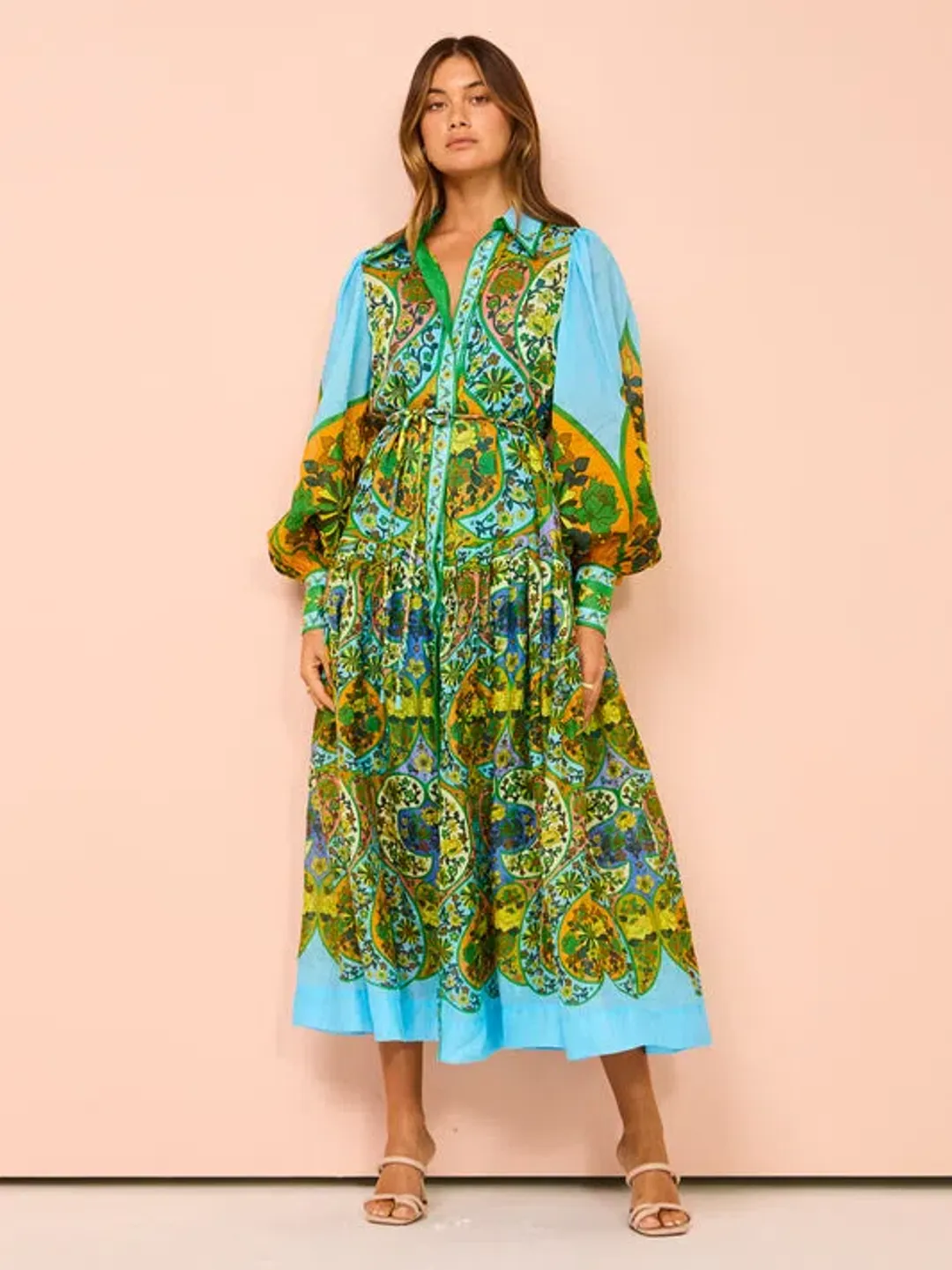 Alemais Sofie Shirtdress Multi Size 14 for rent on The Volte - main image