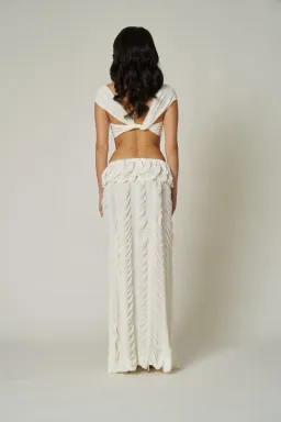 Fait Par Foutch Antoinette Bra Top and Marion Skirt Set Ivory Size 10 for rent on The Volte - image 2