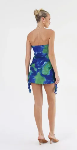 Isabelle Quinn Esme Ruffle Mini Dress Pacific Pansie Size 8 for rent on The Volte - image 4
