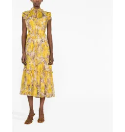 Zimmermann High Tide Flutter Dress Yellow Size 1 / AU 10 for rent on The Volte - image 1