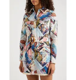Zimmermann Postcard Shirt Mini Dress Print Size 2 / AU 12 for rent on The Volte - image 2