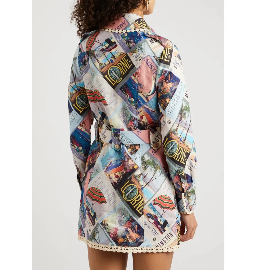 Zimmermann Postcard Shirt Mini Dress Print Size 2 / AU 12 for rent on The Volte - main image