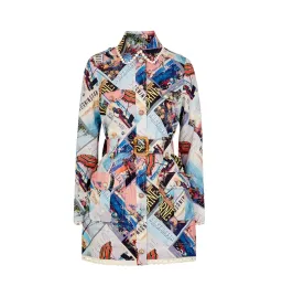 Zimmermann Postcard Shirt Mini Dress Print Size 2 / AU 12 for rent on The Volte - image 4
