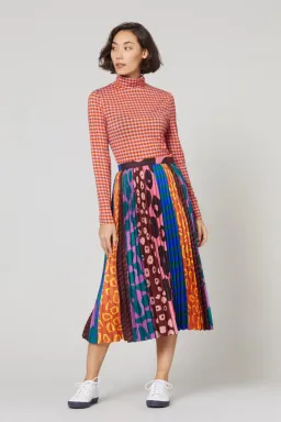 GORMAN Walk It Pleated Skirt multicolour size 6 for rent on The Volte - image 1