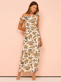 Sir The Label Eleanora Tie Shoulder Dress Viola Floral Print Size 10 for rent on The Volte - image 1