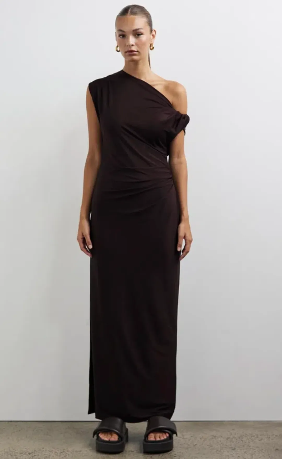 Camilla and Marc Annalise Dress Chocolate Brown Size 10 for rent on The Volte - main image