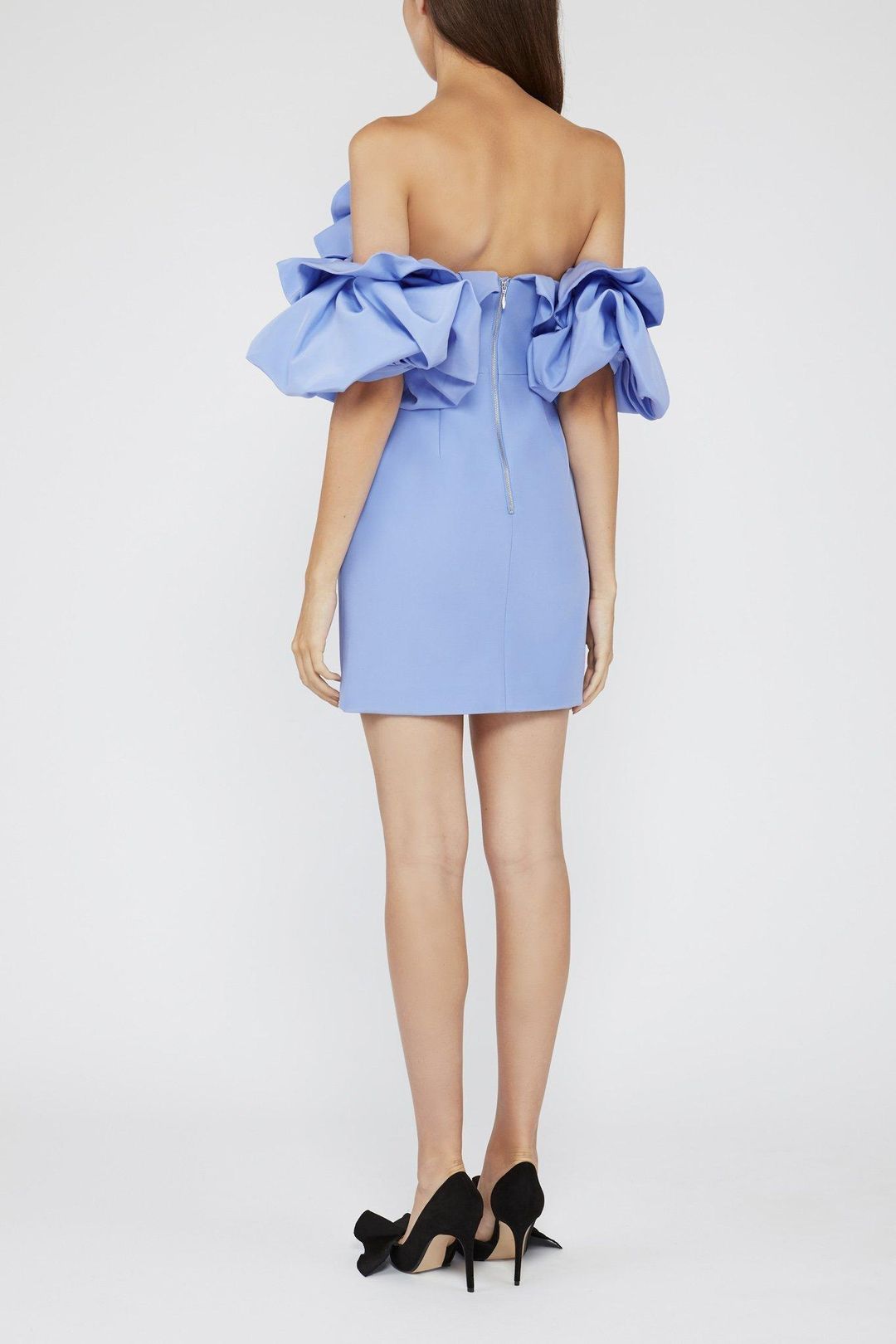 Acler Hitching Mini Dress Blue Size 6 for rent on The Volte - main image