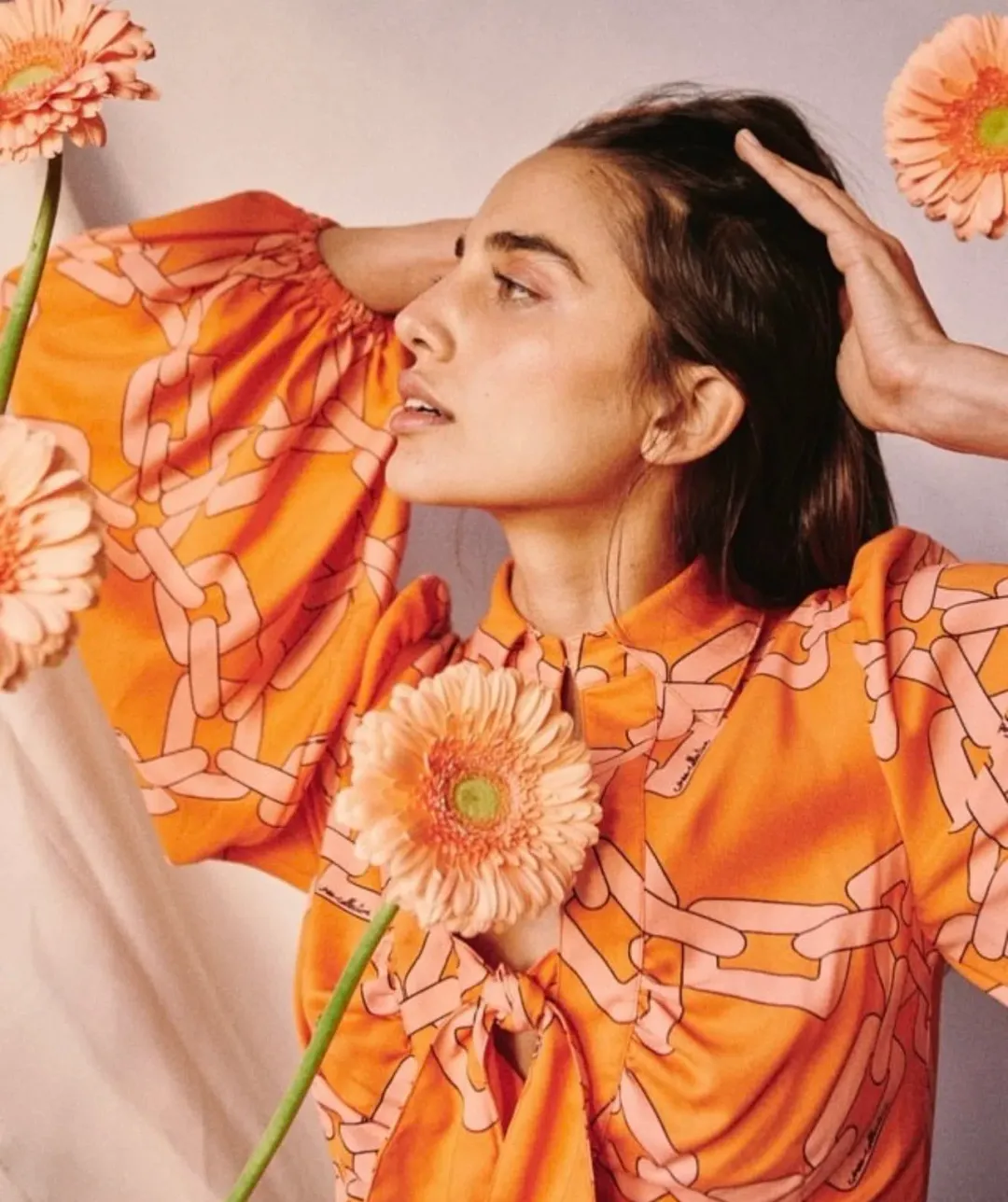 C/MEO Collective Mornings Mini Dress Tangerine Chain Size S / AU 8 for rent on The Volte - main image
