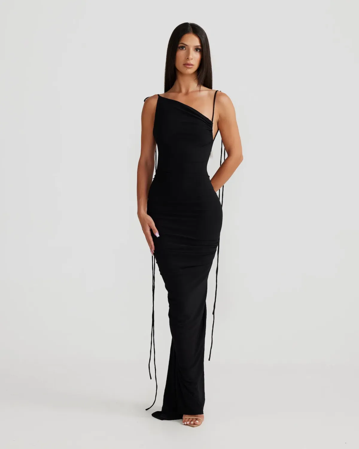 Melani The Label Gia Gown Black Size 6 for rent on The Volte - main image