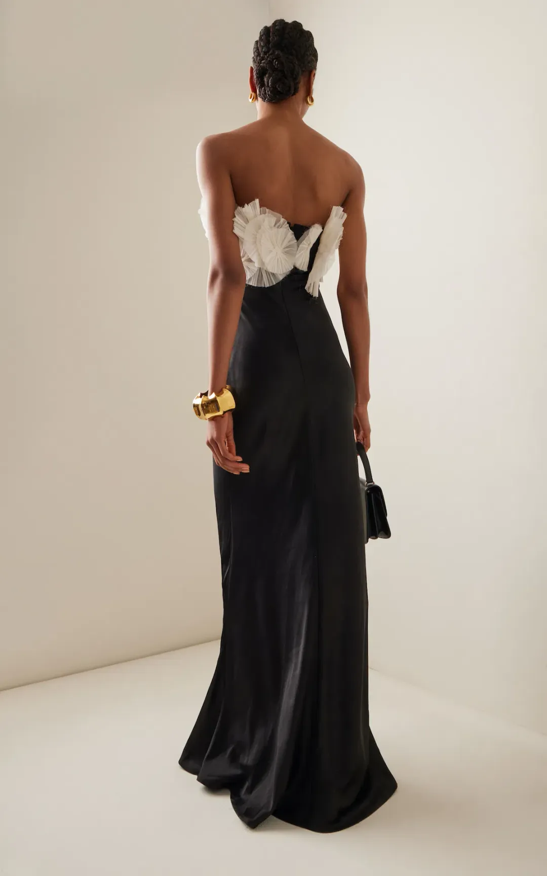 Rachel Gilbert Eyelar Gown Black/Coconut Size 10 for rent on The Volte - main image