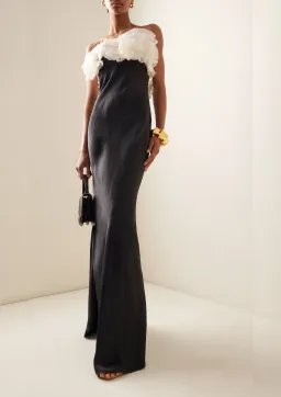 Rachel Gilbert Eyelar Gown Black/Coconut Size 10 for rent on The Volte - image 1