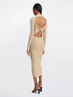 Dion Lee Stripe Rib Twist Dress Sahara Size 10 for rent on The Volte - image 5