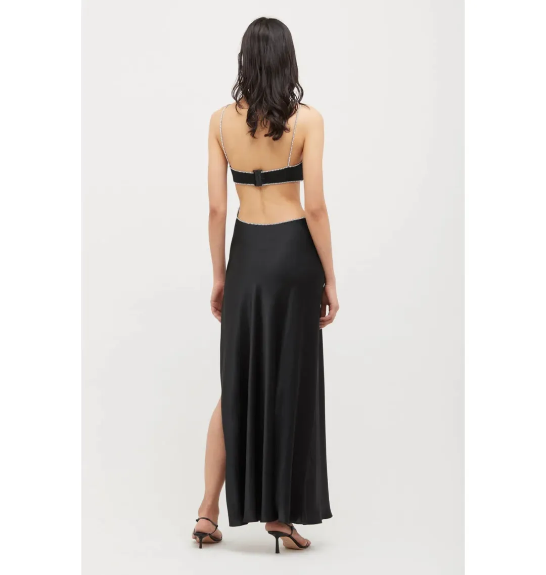Michael Lo Sordo Symic Crystalline Luna Dress Black Size AU 6 for rent on The Volte - main image