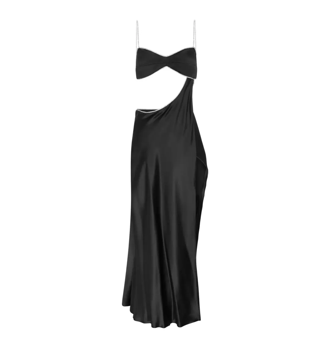 Michael Lo Sordo Symic Crystalline Luna Dress Black Size AU 6 for rent on The Volte - main image