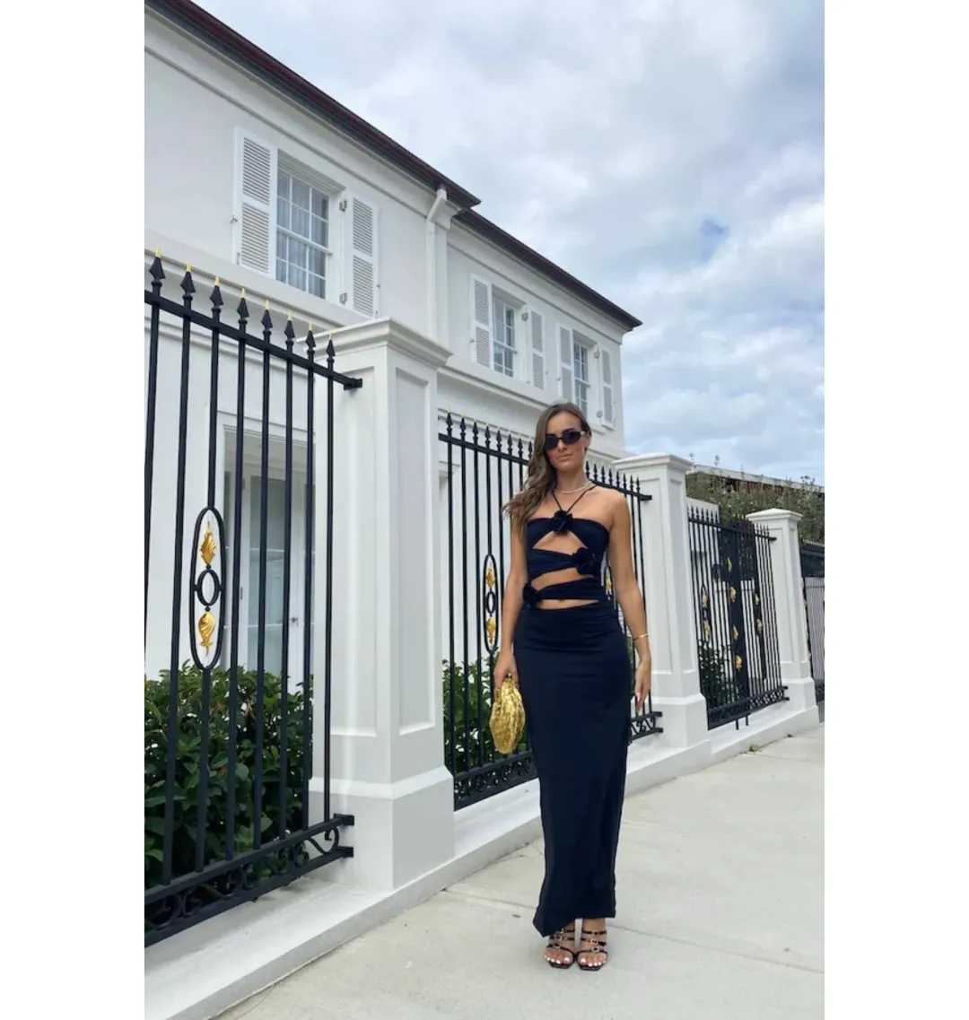 Maygel Coronel Veranera Dress Black Size AU 8 for rent on The Volte - main image