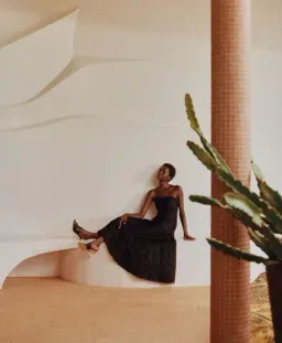 Aje Soundscape Maxi Dress in Black Size AU 10 for rent on The Volte - image 5