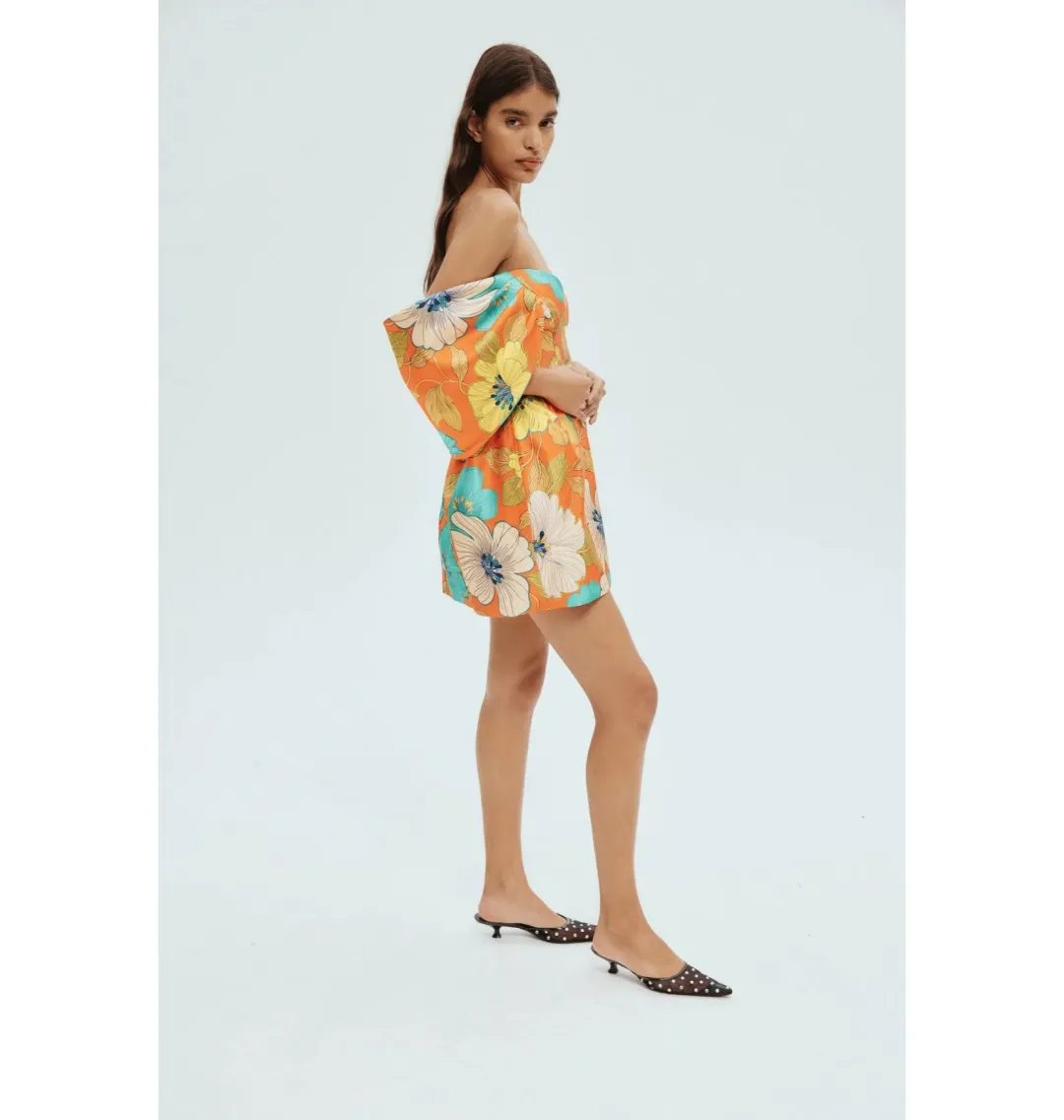 Alemais Piato Sculpt Mini Dress in Floral Size AU 10 for rent on The Volte - main image