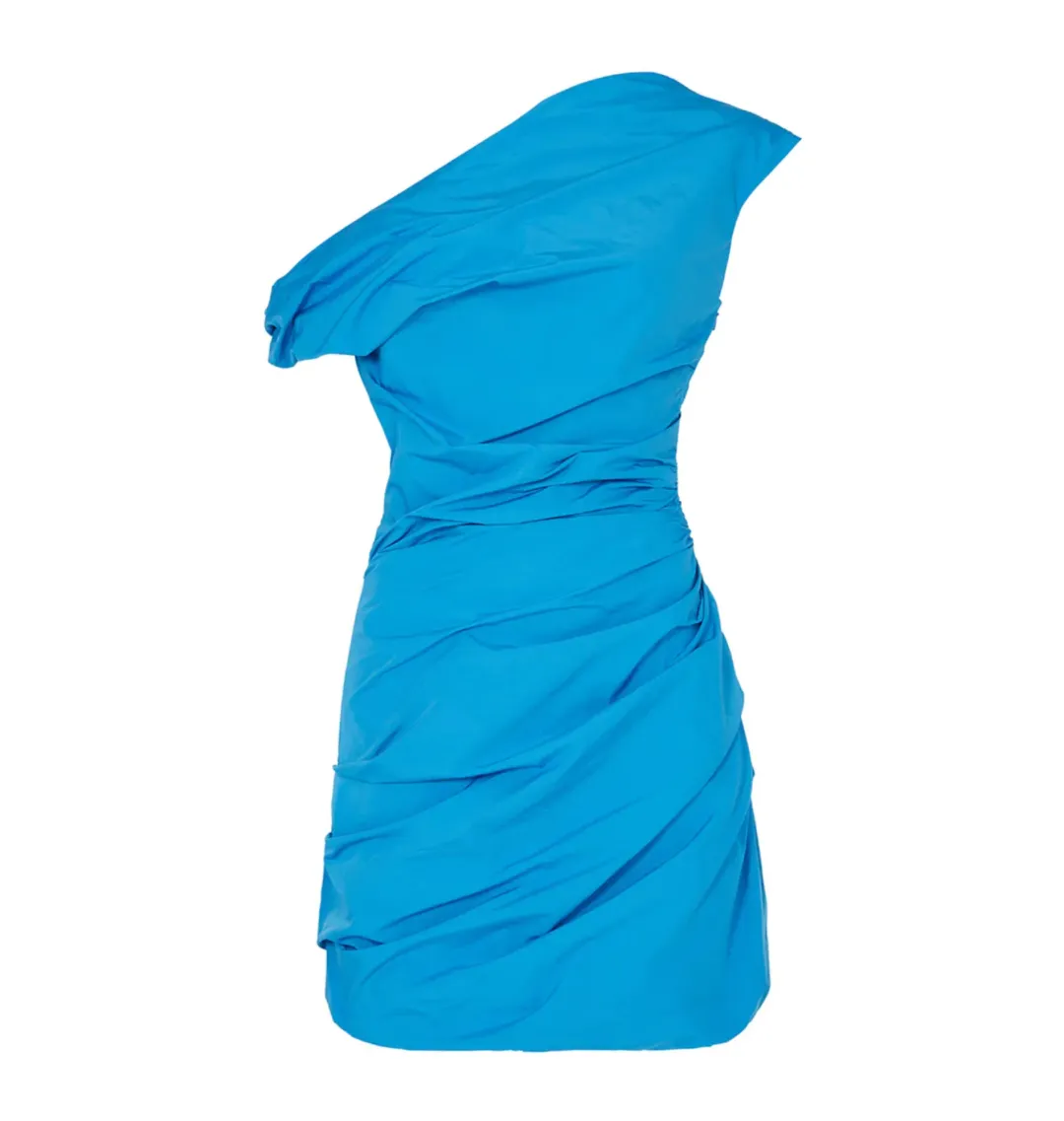 Paris Georgia Remmy Mini One Shoulder Dress Blue Size S / AU 8  for rent on The Volte - main image