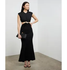 Christopher Esber Distorted Quartz Split Tank Dress in Black Size AU 12 for rent on The Volte - image 3