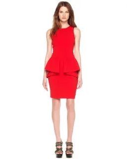 Michael Kors Salsa Peplum Dress Red Size 4/ AU 8 for rent on The Volte - image 1