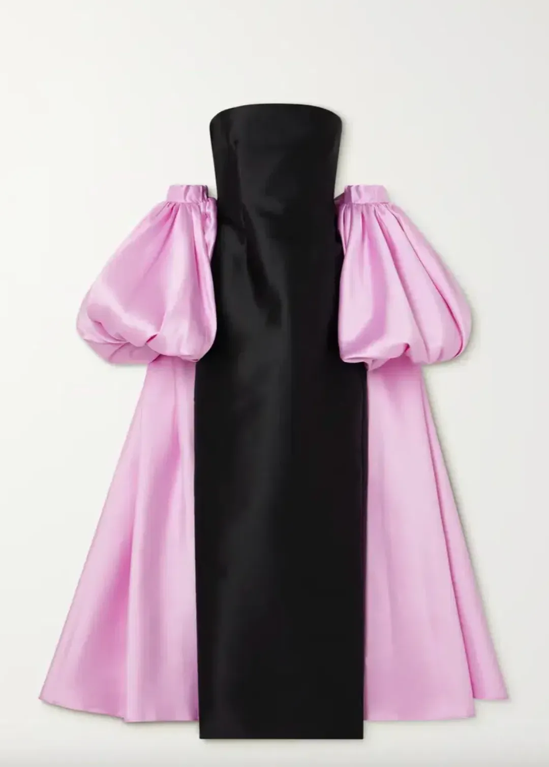 Solace London Pink Lea Puff Sleeve Maxi Dress Black Pink Size 10 for rent on The Volte - main image