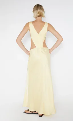 Bec & Bridge Agathe Diamond Dress Butter Yellow Size 8 for rent on The Volte - image 3