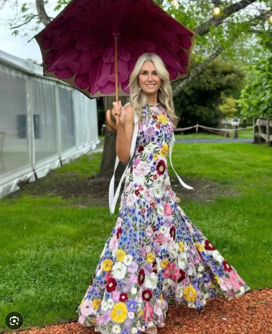 Rachel Gilbert Nya Floral Gown Multi Size 1 / AU 8 for rent on The Volte - main image
