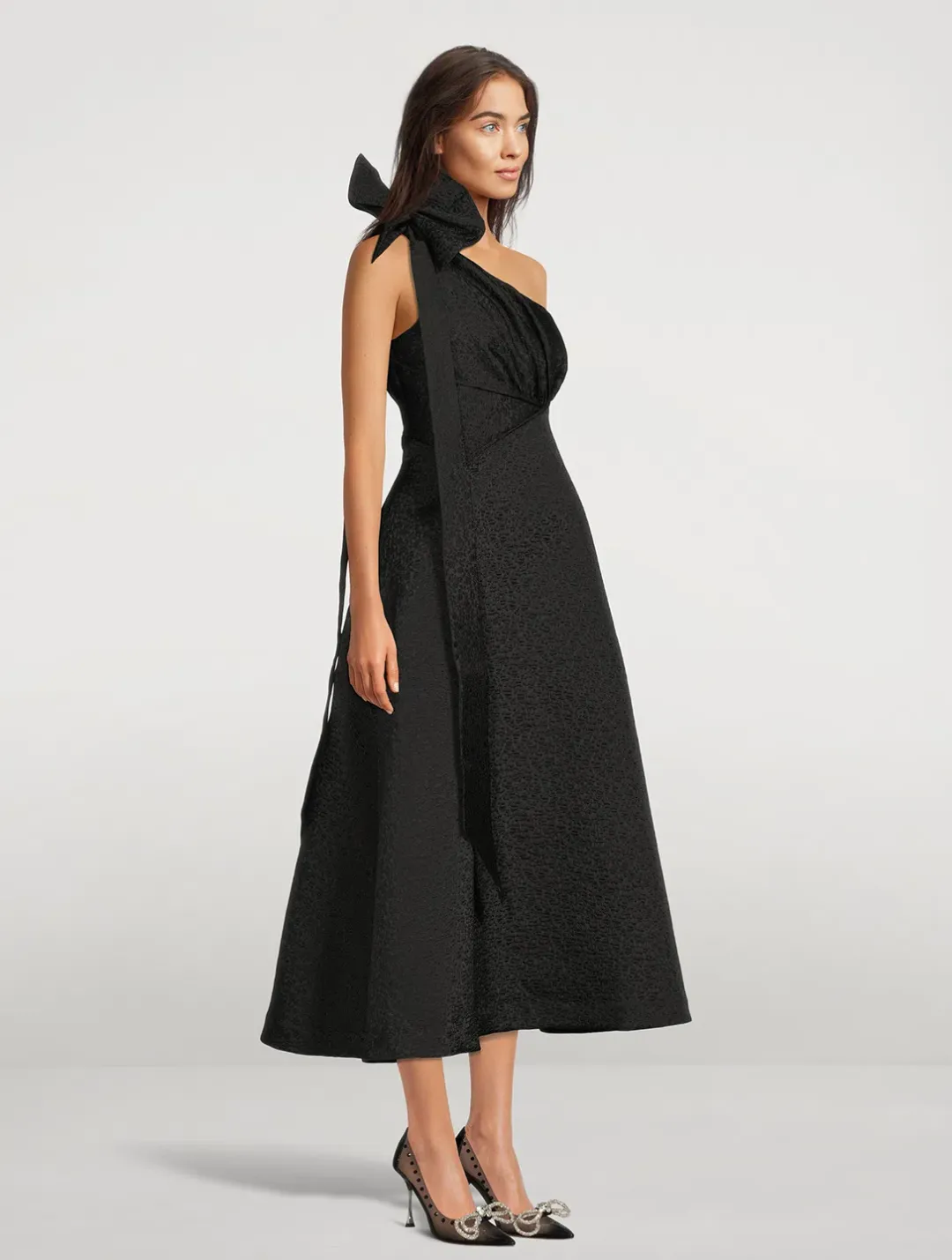 Rachel Gilbert Malea Midi Dress Black Size 8 for rent on The Volte - main image