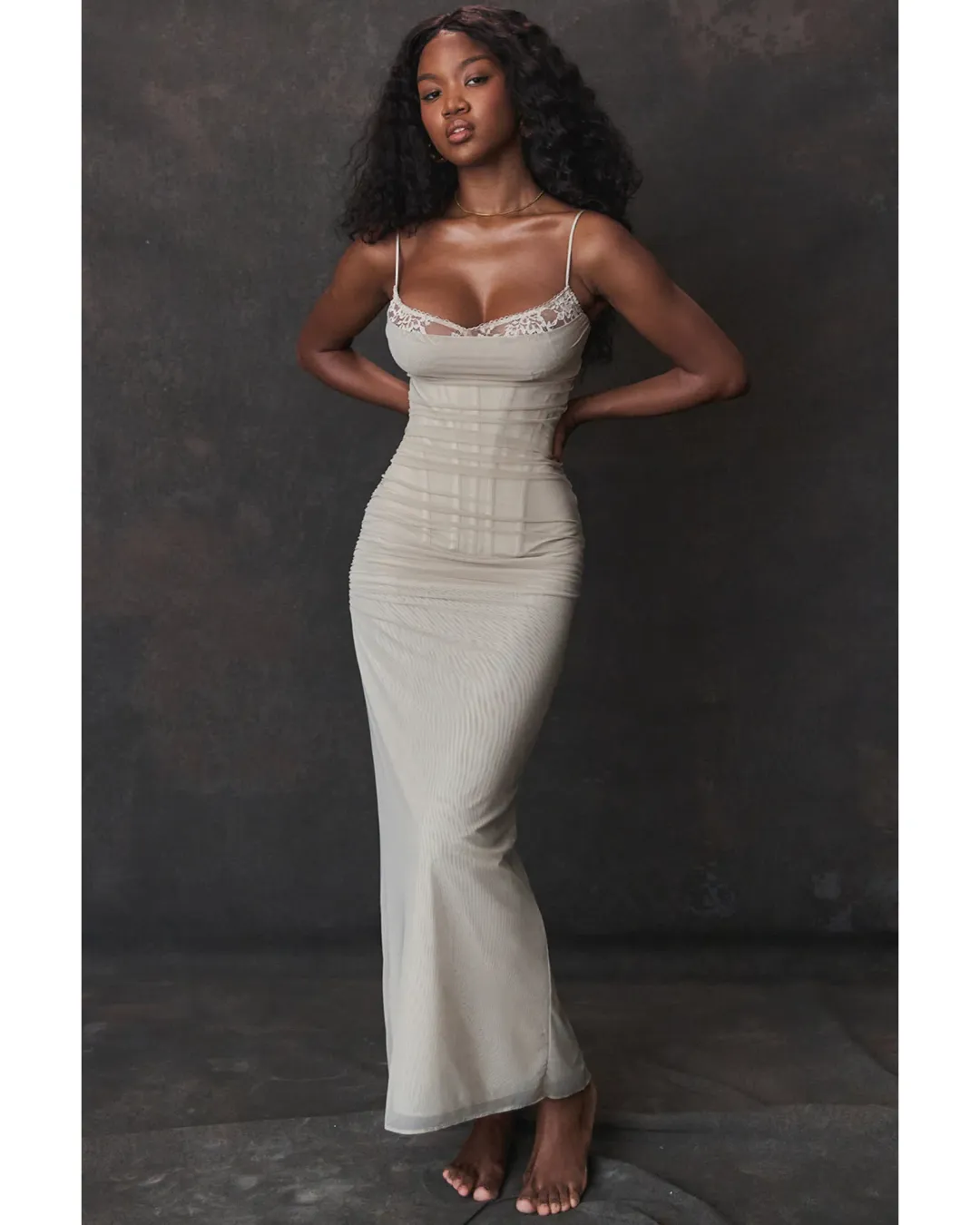  House of CB Nalini Dress Sand Size XS/Au 6 for rent on The Volte - main image