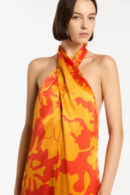 Sir The Label Armel Halter Maxi Dress Orange Size 1 /Au 8 for rent on The Volte - image 2