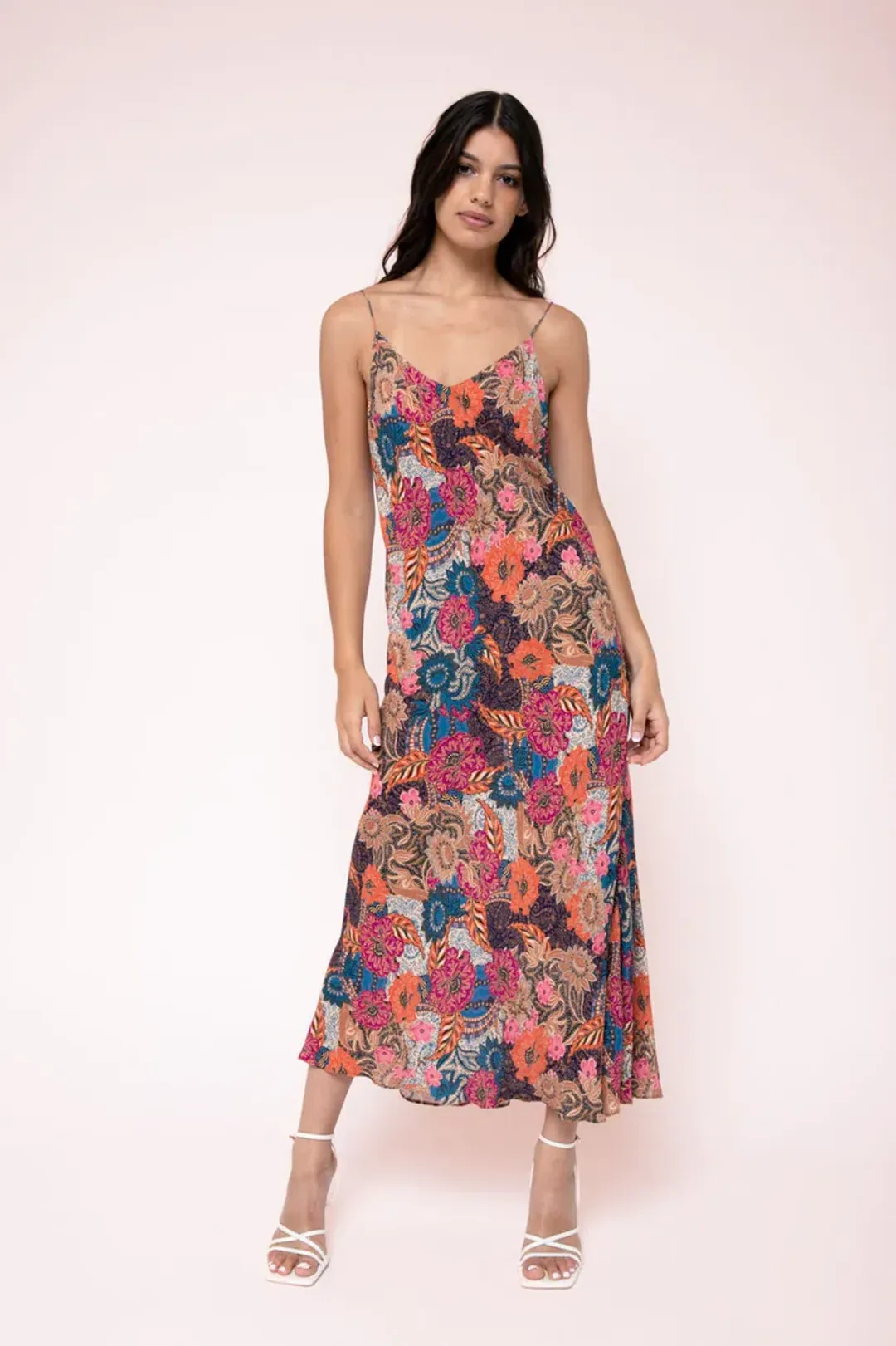 Kachel Lina Midi Slip Dress in Enchanted Garden Size M / AU 10 for rent on The Volte - main image