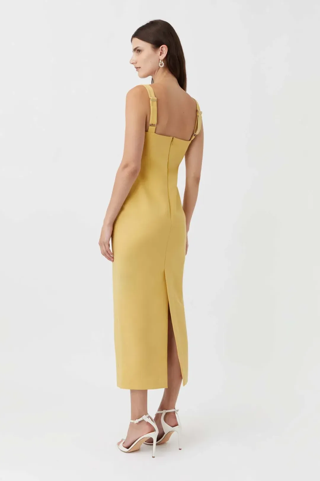 Camilla and Marc Brixton Midi Dress Mustard Yellow Size 10 for rent on The Volte - main image