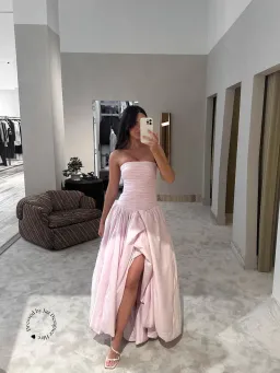 Aje Violette Bubble Hem Maxi Dress pastel pink Size 16 for rent on The Volte - image 1