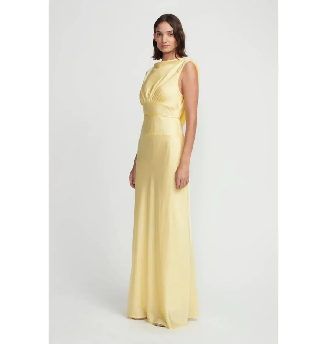Hansen and Gretel Clara Bias Dress in Butter Size AU 8 for rent on The Volte - main image