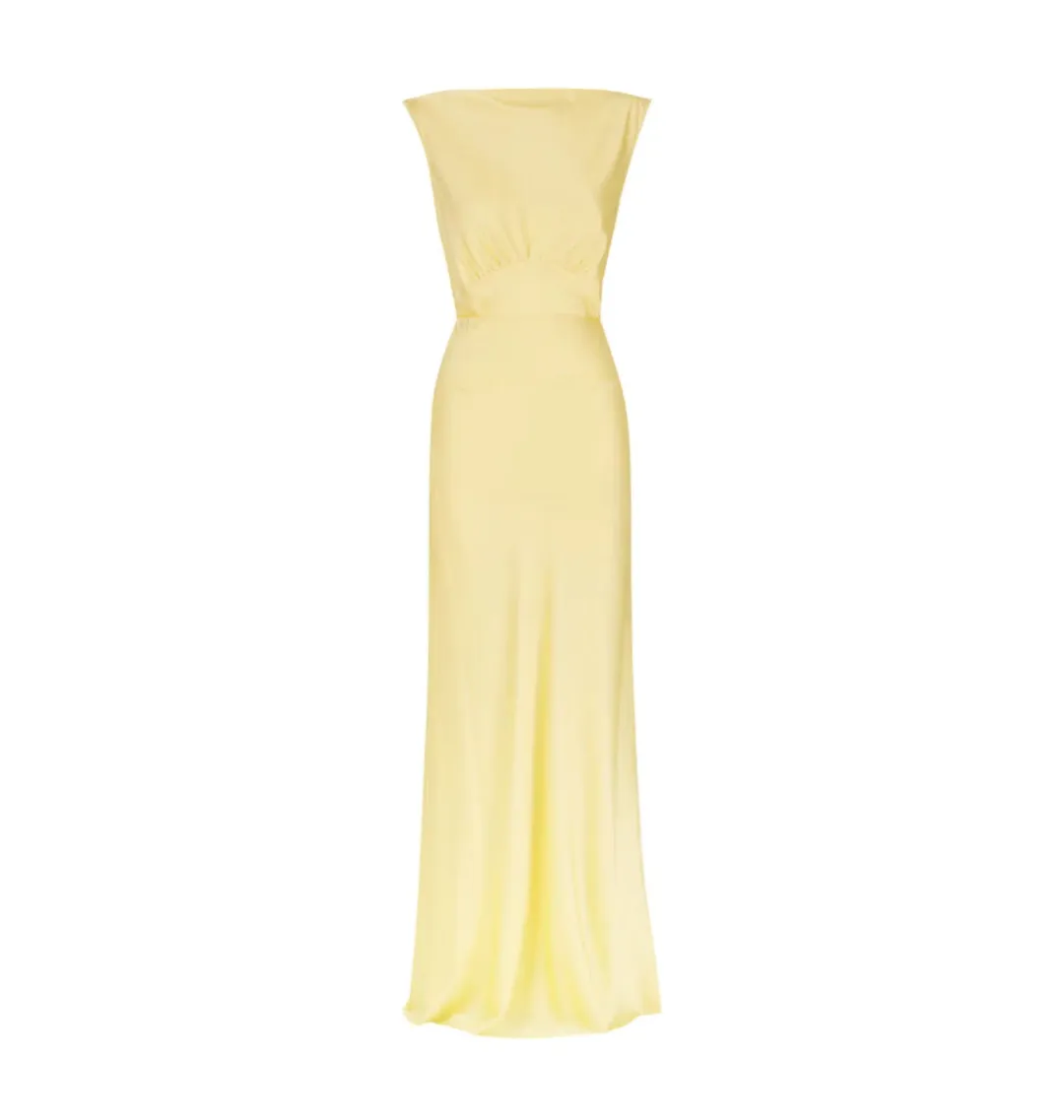 Hansen and Gretel Clara Bias Dress in Butter Size AU 8 for rent on The Volte - main image