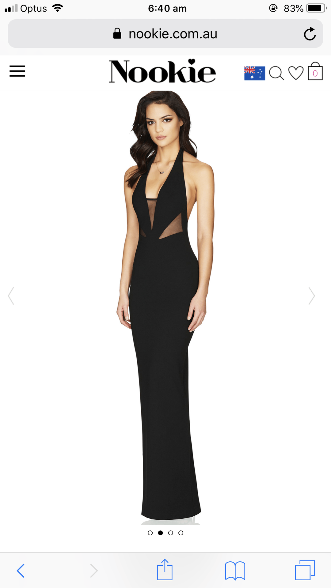 Nookie Black Anais Gown  for rent on The Volte - main image